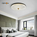 GobekUsa Glass Round Ceiling Lamp: Simple Luxury for Bedrooms