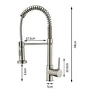 GobekUsa Black & Gold Kitchen Faucet: Luxury Brass Pull Out Sink Mixer