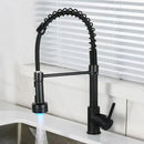 GobekUsa Black & Gold Kitchen Faucet: Luxury Brass Pull Out Sink Mixer