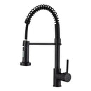 GobekUsa Black & Gold Kitchen Faucet: Luxury Brass Pull Out Sink Mixer