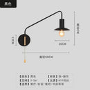 GobekUsa Black/Gold Swing Arm Wall Lamp LED E27 Bedroom Reading Cafe Luxury
