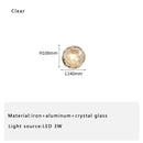 GobekUsa Blue Crystal Glass Wall Lamp Luxury Light Fixture Bedside Aisle Glass Lamp