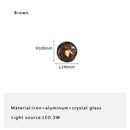 GobekUsa Blue Crystal Glass Wall Lamp Luxury Light Fixture Bedside Aisle Glass Lamp