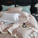 GobekUsa 1000TC Egyptian Cotton Jacquard Duvet Cover Set: Luxury Satin Silky Bedding Collection