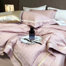 GobekUsa 1000TC Egyptian Cotton Jacquard Duvet Cover Set: Luxury Satin Silky Bedding Collection