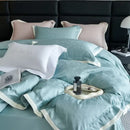 GobekUsa 1000TC Egyptian Cotton Jacquard Duvet Cover Set: Luxury Satin Silky Bedding Collection