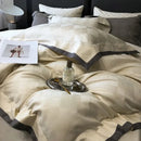 GobekUsa 1000TC Egyptian Cotton Jacquard Duvet Cover Set: Luxury Satin Silky Bedding Collection