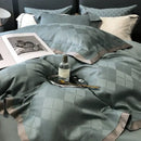 GobekUsa 1000TC Egyptian Cotton Jacquard Duvet Cover Set: Luxury Satin Silky Bedding Collection