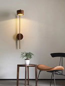 GobekUsa Black Walnut Wood LED Wall Lamp: Luxury Nordic Bedroom Reading Light