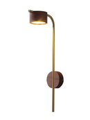 GobekUsa Black Walnut Wood LED Wall Lamp: Luxury Nordic Bedroom Reading Light