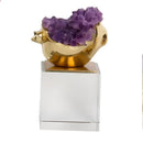 GobekUsa Brass Purple Crystal Pomegranate Ornament - Luxury Home Decor & Artwork