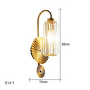 GobekUsa Crystal Wall Lamp: Luxury LED Indoor Lighting for Bedroom & Living Room