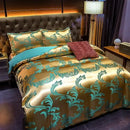 GobekUsa Jacquard Luxury Bedding Set - King Size Duvet Cover & Bed Quilts - High Quality Home Textile