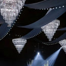 GobekUsa Crystal Ice Bar Chandelier: Luxury Hotel Restaurant Living Room Lighting