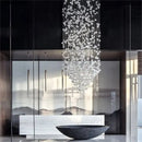 GobekUsa Crystal LED Chandelier: Luxury Staircase & Hallway Lighting Fixture