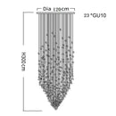 GobekUsa Crystal LED Chandelier: Luxury Staircase & Hallway Lighting Fixture