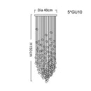 GobekUsa Crystal LED Chandelier: Luxury Staircase & Hallway Lighting Fixture