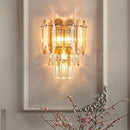 GobekUsa Crystal LED Wall Lamp: Minimalist Luxury Lighting for Living Room TV Background