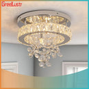GobekUsa Crystal LED Ceiling Chandelier for Luxury Living Room Decor