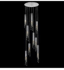 GobekUsa Luxury Chrome Crystal LED Chandelier for Staircase
