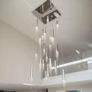 GobekUsa Luxury Chrome Crystal LED Chandelier for Staircase