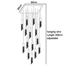 GobekUsa Luxury Chrome Crystal LED Chandelier for Staircase