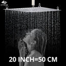 GobekUsa 20 Inch Luxury Chrome Square Shower Head Stainless Steel Ultrathin Rainfall Head