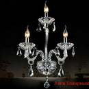 GobekUsa Clear Crystal Wall Lamp with LED Bulbs for Luxury Bedside Lighting