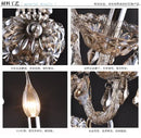 GobekUsa Clear Crystal Wall Lamp with LED Bulbs for Luxury Bedside Lighting