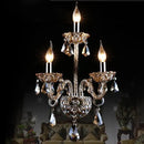GobekUsa Clear Crystal Wall Lamp with LED Bulbs for Luxury Bedside Lighting