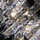 Luxury clear & purple crystal chrome chandelier dining room light by Decorbites