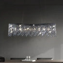 Luxury clear & purple crystal chrome chandelier dining room light by Decorbites