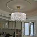 Luxury clear & purple crystal chrome chandelier dining room light by Decorbites