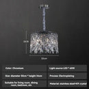 Luxury clear & purple crystal chrome chandelier dining room light by Decorbites