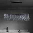 Luxury clear & purple crystal chrome chandelier dining room light by Decorbites