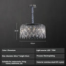 Luxury clear & purple crystal chrome chandelier dining room light by Decorbites