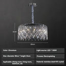Luxury clear & purple crystal chrome chandelier dining room light by Decorbites