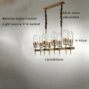 GobekUsa Copper & Glass Chandelier - Luxury Lighting Fixture for Living, Dining, Bedroom - Dimmable