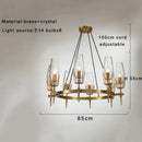 GobekUsa Copper & Glass Chandelier - Luxury Lighting Fixture for Living, Dining, Bedroom - Dimmable