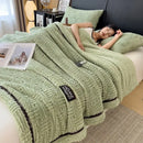 GobekUsa Double-Layer Luxury Coral Fleece Winter Blanket