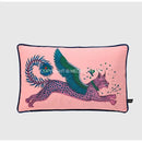 GobekUsa Coral Lynx Velvet Cushion Cover: Luxury Mystical Animal Theme for Sofa