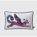 GobekUsa Coral Lynx Velvet Cushion Cover: Luxury Mystical Animal Theme for Sofa