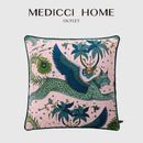 GobekUsa Coral Lynx Velvet Cushion Cover: Luxury Mystical Animal Theme for Sofa
