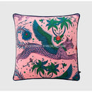 GobekUsa Coral Lynx Velvet Cushion Cover: Luxury Mystical Animal Theme for Sofa