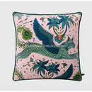 GobekUsa Coral Lynx Velvet Cushion Cover: Luxury Mystical Animal Theme for Sofa
