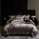 GobekUsa 1000TC Egyptian Cotton Luxury Satin Bedding Set with Wide Hollow Edge