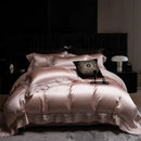 GobekUsa 1000TC Egyptian Cotton Luxury Satin Bedding Set with Wide Hollow Edge