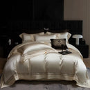 GobekUsa 1000TC Egyptian Cotton Luxury Satin Bedding Set with Wide Hollow Edge