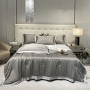 GobekUsa Ice Silk Embroidered Quilt Set: Luxury European Style, Cooling Comforter