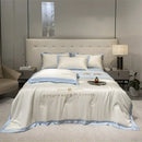 GobekUsa Ice Silk Embroidered Quilt Set: Luxury European Style, Cooling Comforter